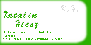 katalin hiesz business card